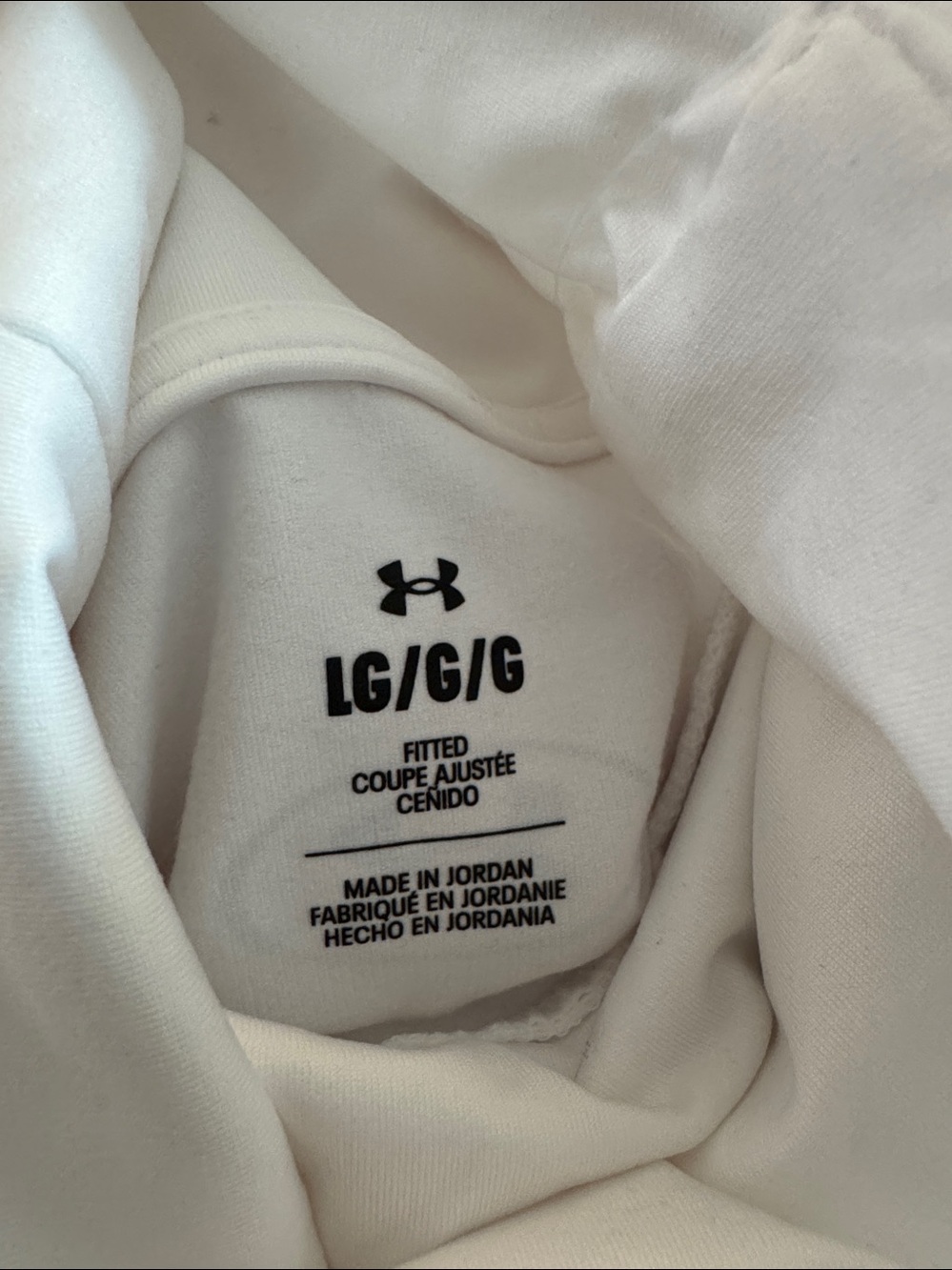 BRAND NEW women under armour coldgear infrared funnel long sleeve white top L - Picture 7 of 9